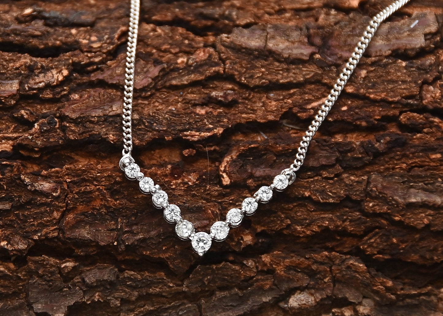 Natural Trio Pendant with Silver Chain (925 Sterling Silver)