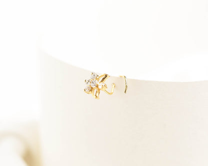 The Bezel Nose Pin (Gold Plated 925 Sterling Silver)
