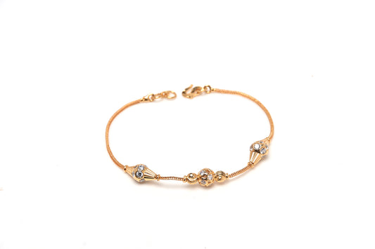 Lotus Round Bracelet (Gold Plated 925 Sterling Silver)