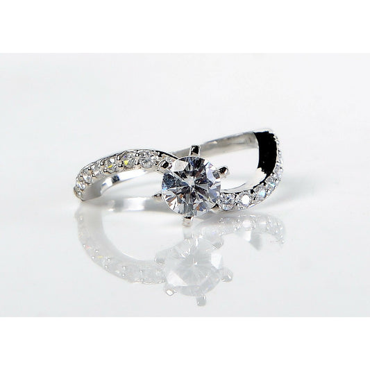 Buy Silver Zircons rings online - Amerah