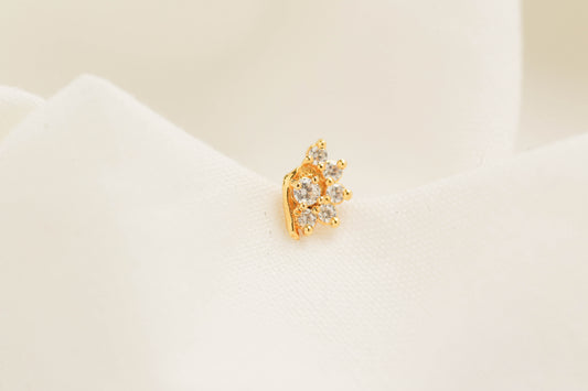 The Hoop Nose Pin (Gold Plated 925 Sterling Silver)