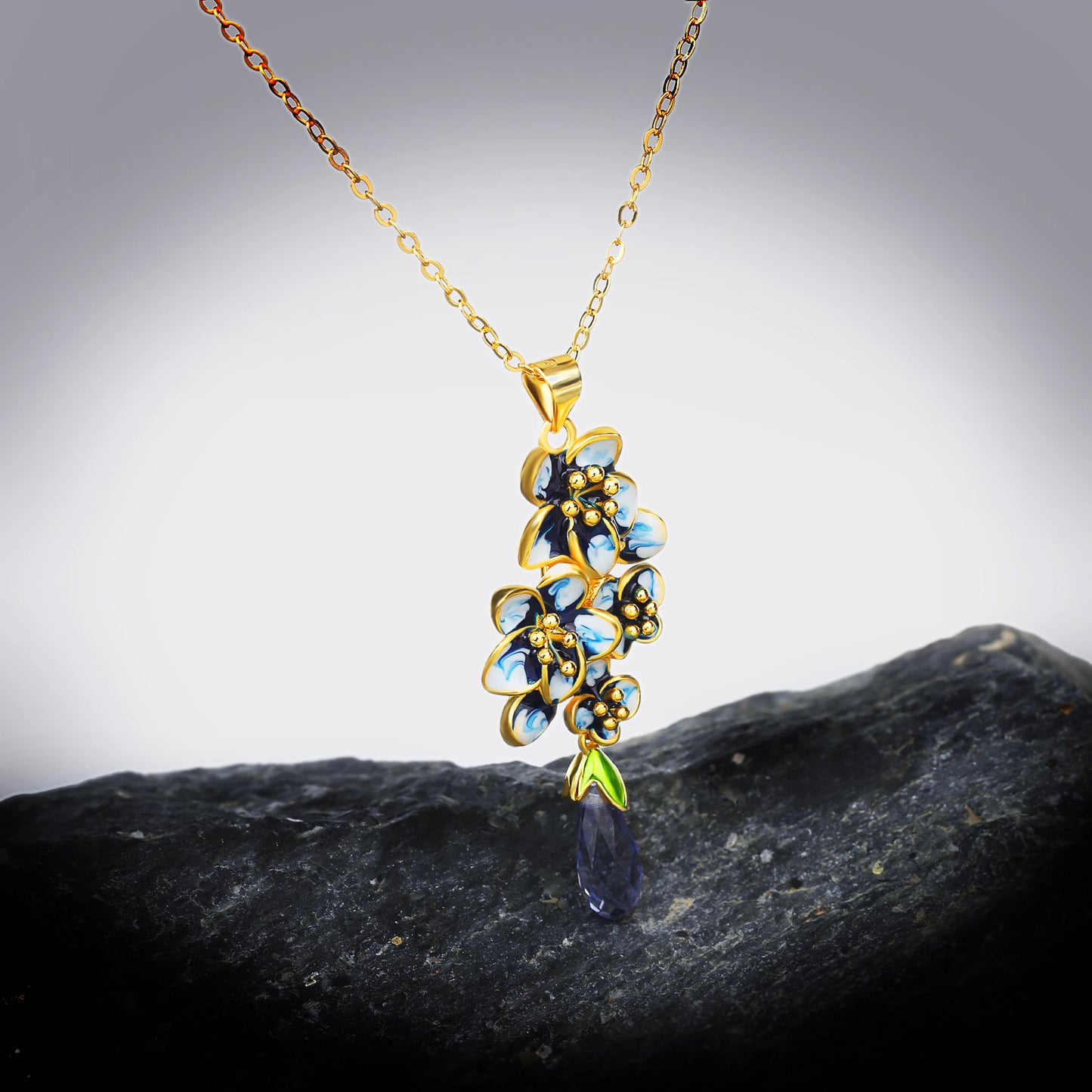 Women's Pendant Golden Flower Pendant (Artificial Gold Plated))