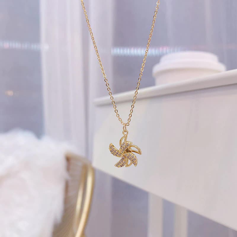 Charm 14k Real Gold Shine Light Women Necklace (Artificial Gold Plated)