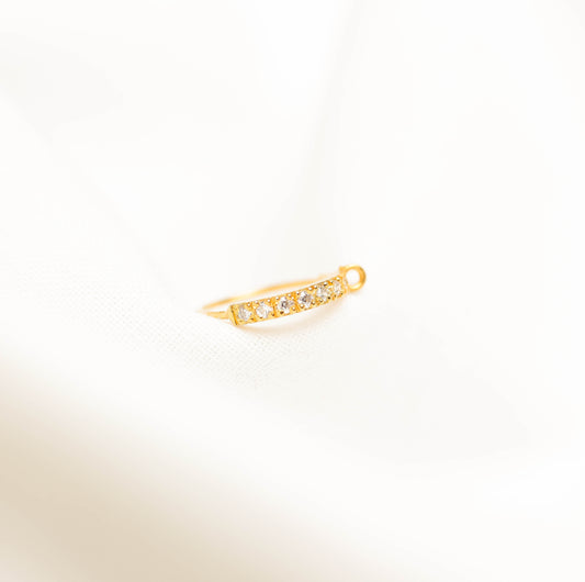 The Round Nose Ring (Gold Plated 925 Sterling Silver)