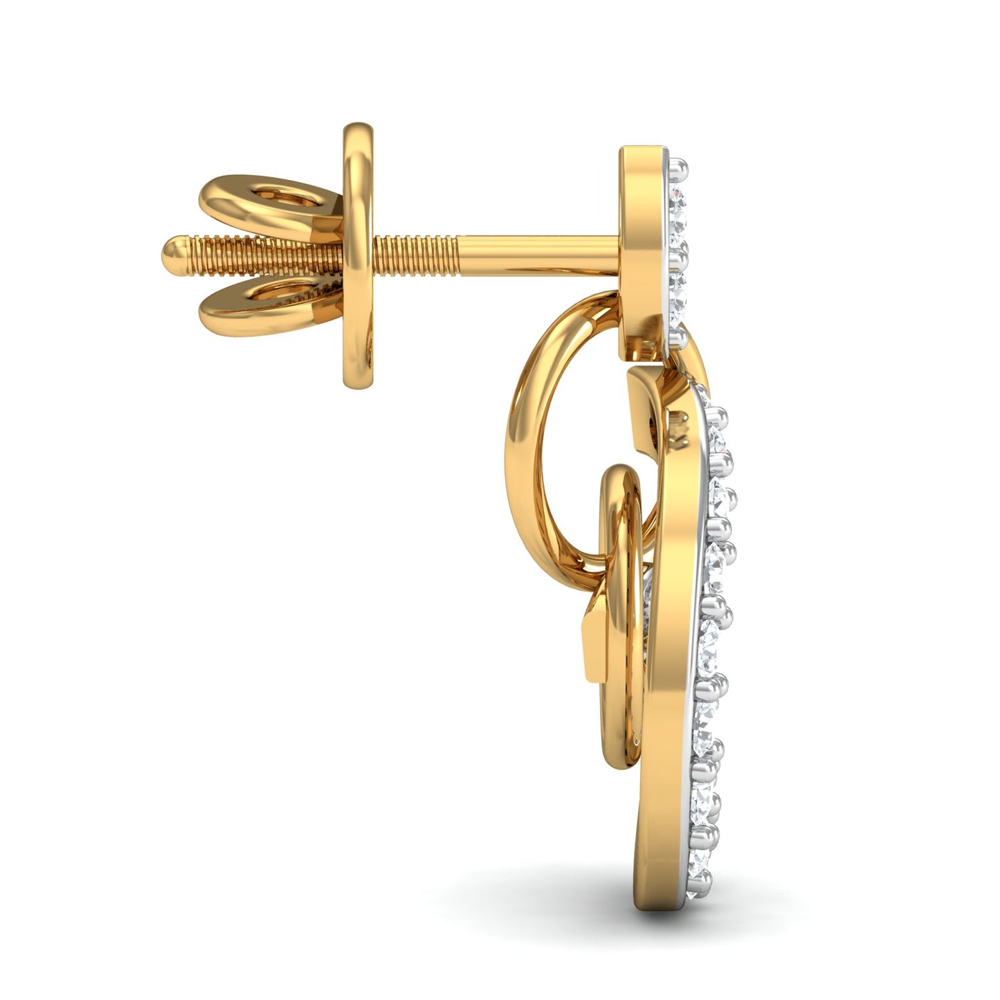 Majestic- hoops shaped earrings (Gold Plated 925 Sterling Silver)