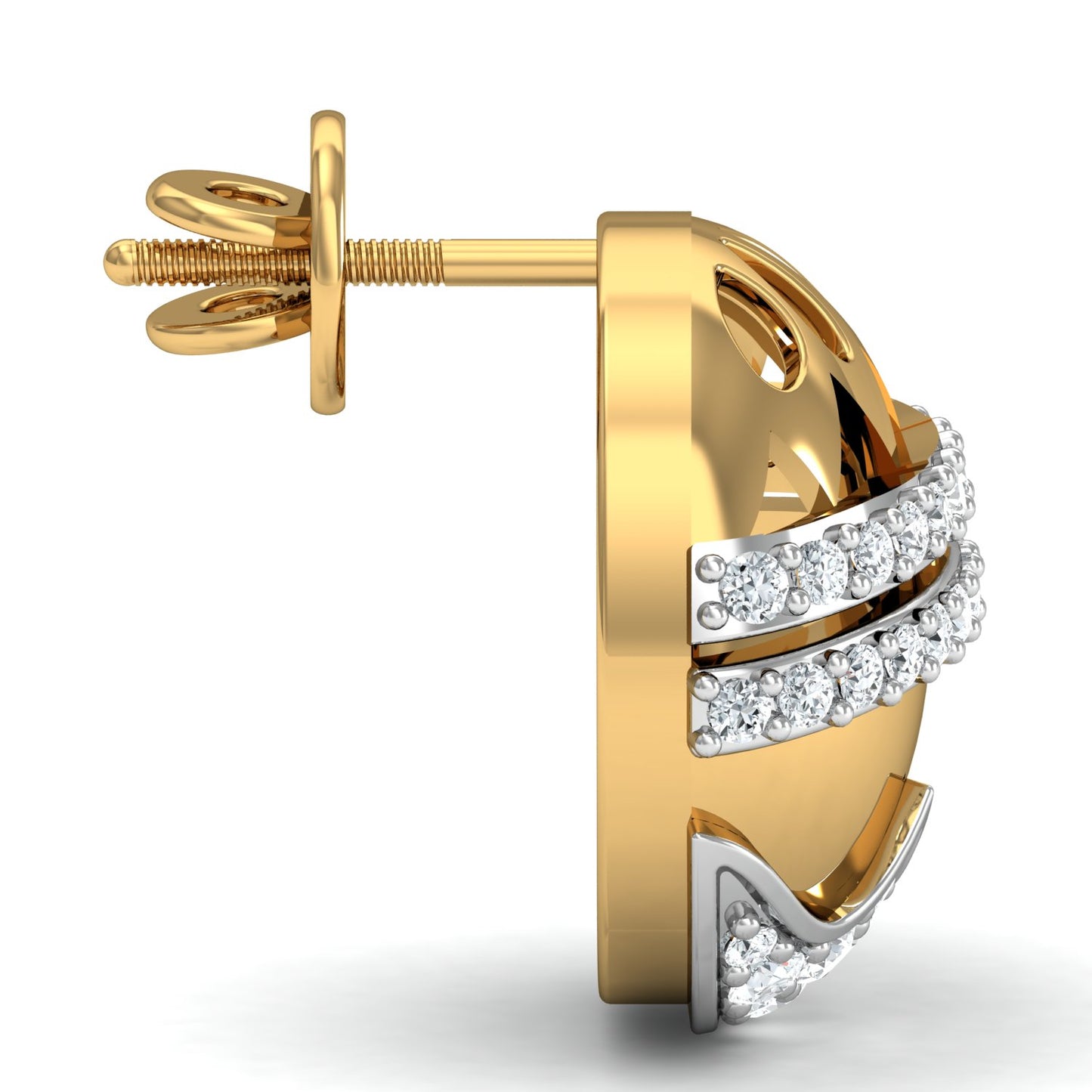 Majestic- Round sphere earrings (Gold Plated 925 Sterling Silver)