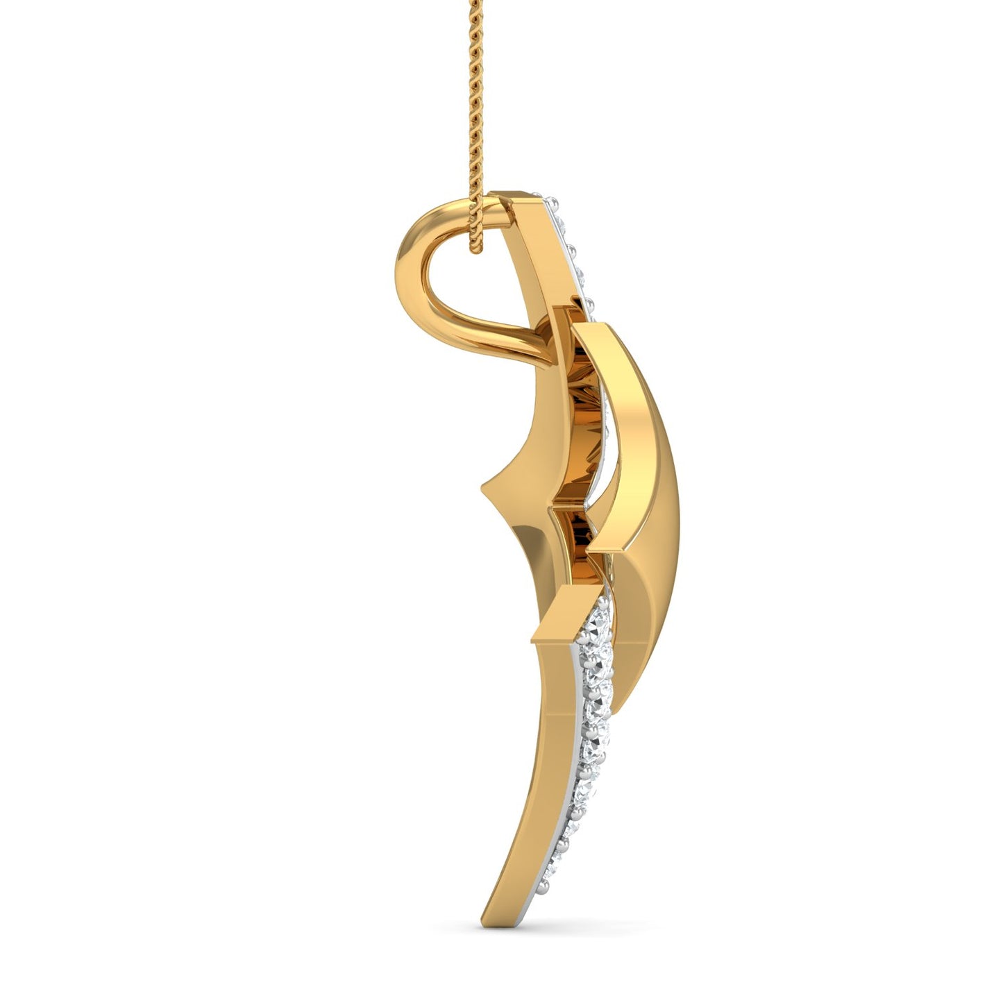 Diva Diamond Pendant (Gold Plated 925 Sterling Silver)