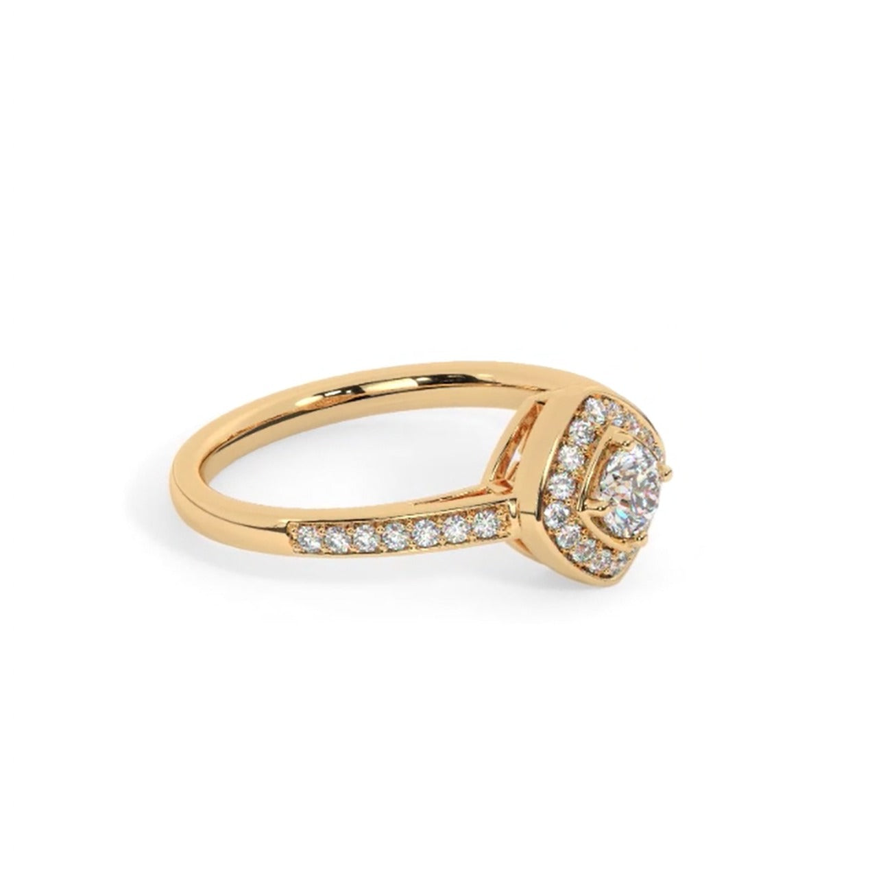 Halo Beaded Ring (Gold Plated 925 Sterling Silver)