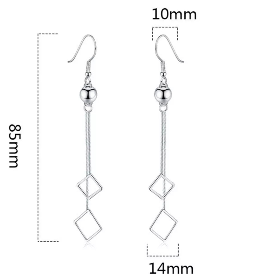 Retro simple exaggerated long tassel earrings (Artificial Gold Plated)