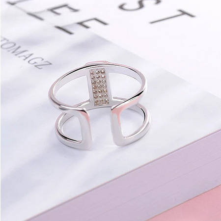 Open Dual Round Ring (Artificial Silver Plated)