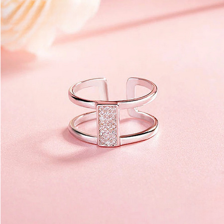 Open Dual Round Ring (Artificial Silver Plated)