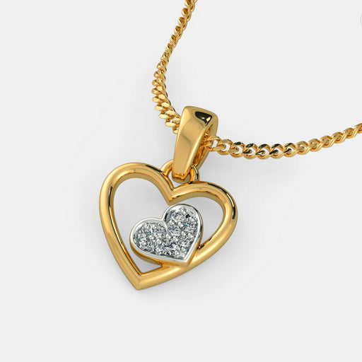 The Love struck Pendant (Gold Plated 925 Sterling Silver)