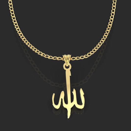 The Divine Allah Pendant (Gold Plated 925 Sterling Silver)