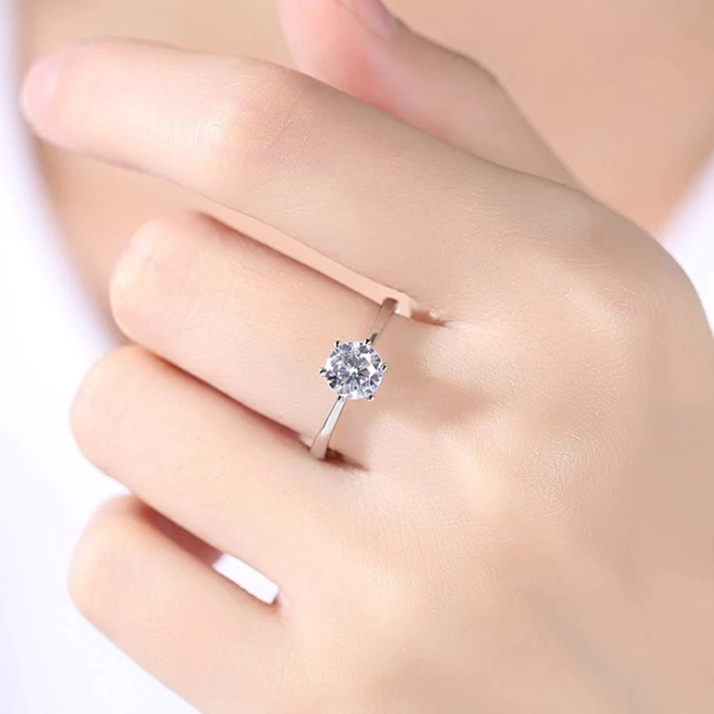 Six Claw men and women couple adjustable rings (Artificial Silver Plated)