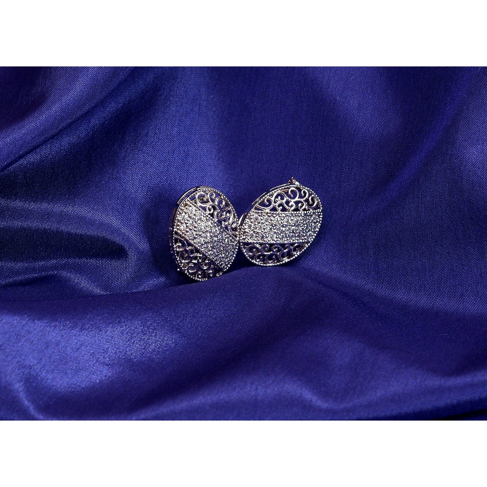 classical silver earrings design