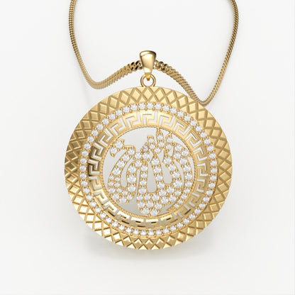 The Divine Allah Name Locket (Gold Plated 925 Sterling Silver)