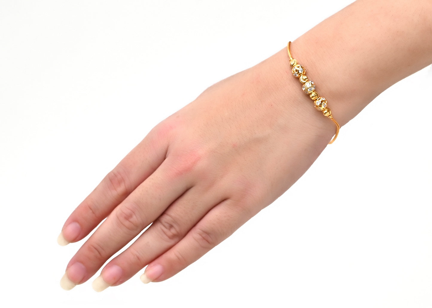 Trio Round Shape Bracelet (Gold Plated 925 Sterling Silver)
