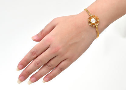 Beautiful Birth Flower Bracelet (Gold Plated 925 Sterling Silver)
