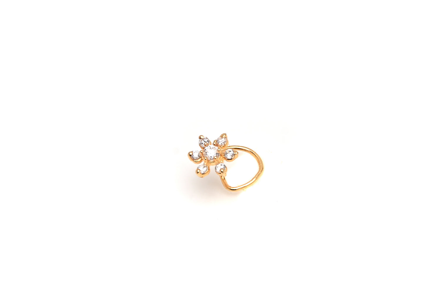 Star Round Nose pin (Gold Plated 925 Sterling Silver)