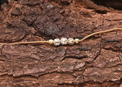 Beaded Ball Bracelet (Gold Plated 925 Sterling Silver)