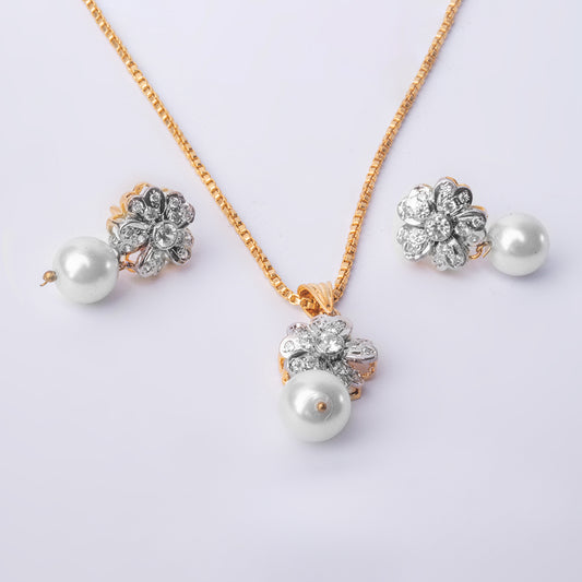 Floral Glam Pearl Set ( Gold Plated 925 Sterling Silver)