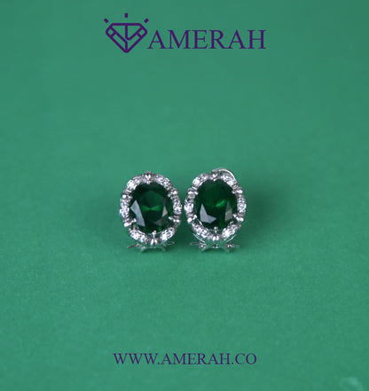 The Majestic Green Earings (925 Sterling Silver)