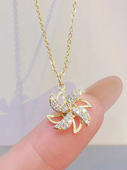 Charm 14k Real Gold Shine Light Women Necklace (Artificial Gold Plated)