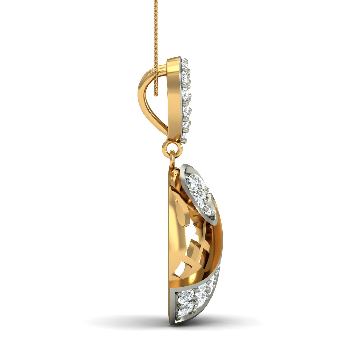 Diva carved pendant (Gold Plated 925 Sterling Silver)