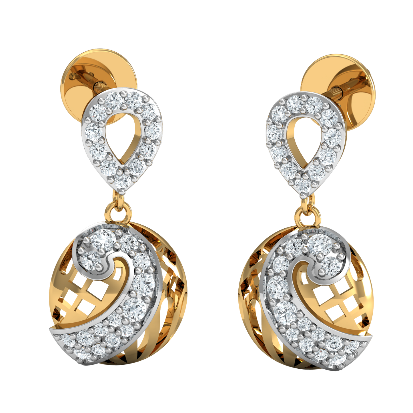 Majestic- hanging earrings (Gold Plated 925 Sterling Silver)