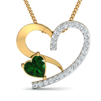 Diva Heart Pendant (Gold Plated 925 Sterling Silver)