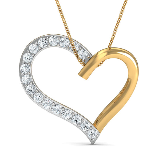 Diva heart pendant (Gold Plated 925 Sterling Silver)