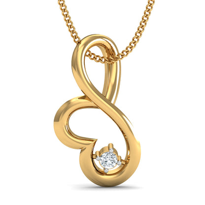 Diva Mini Heart Pendant (Gold Plated 925 Sterling Silver)