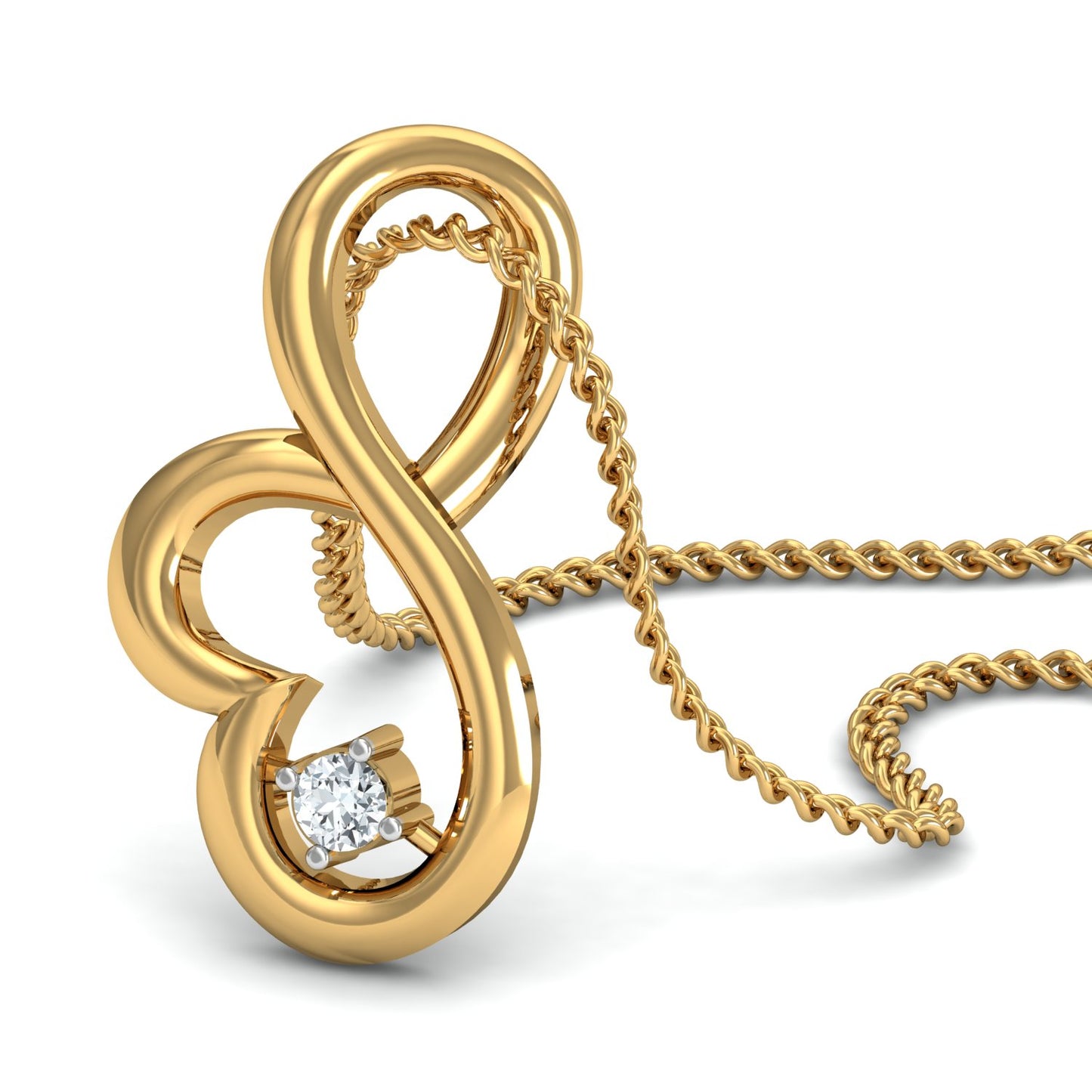 Diva Mini Heart Pendant (Gold Plated 925 Sterling Silver)