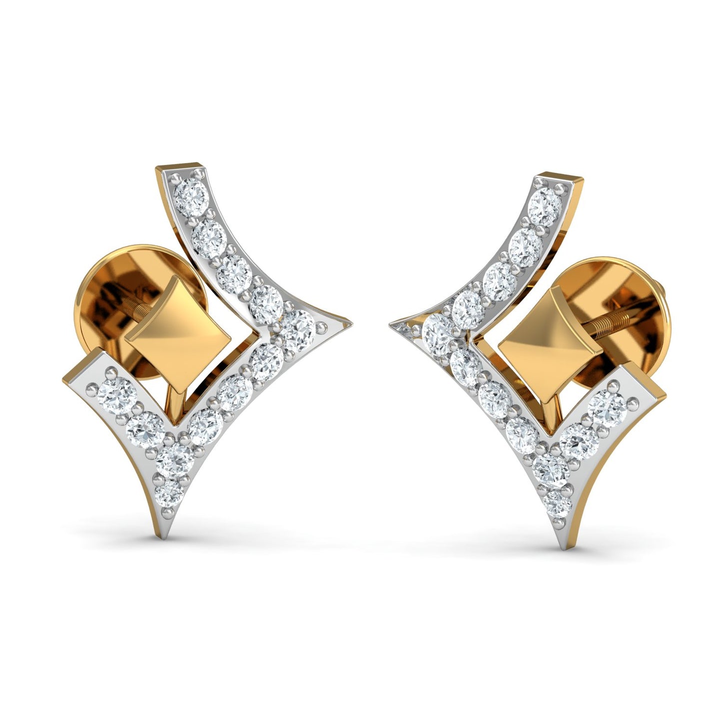 Majestic- stud earrings (Gold Plated 925 Sterling Silver)