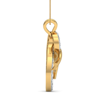 Diva crisscross pendant (Gold Plated 925 Sterling Silver)