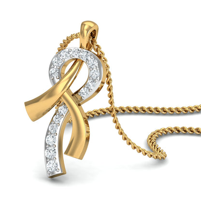 Diva crisscross pendant (Gold Plated 925 Sterling Silver)