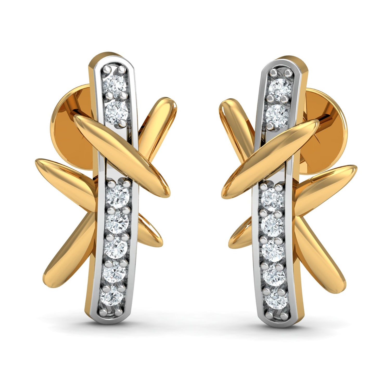 Majestic- crisscross earrings (Gold Plated 925 Sterling Silver)