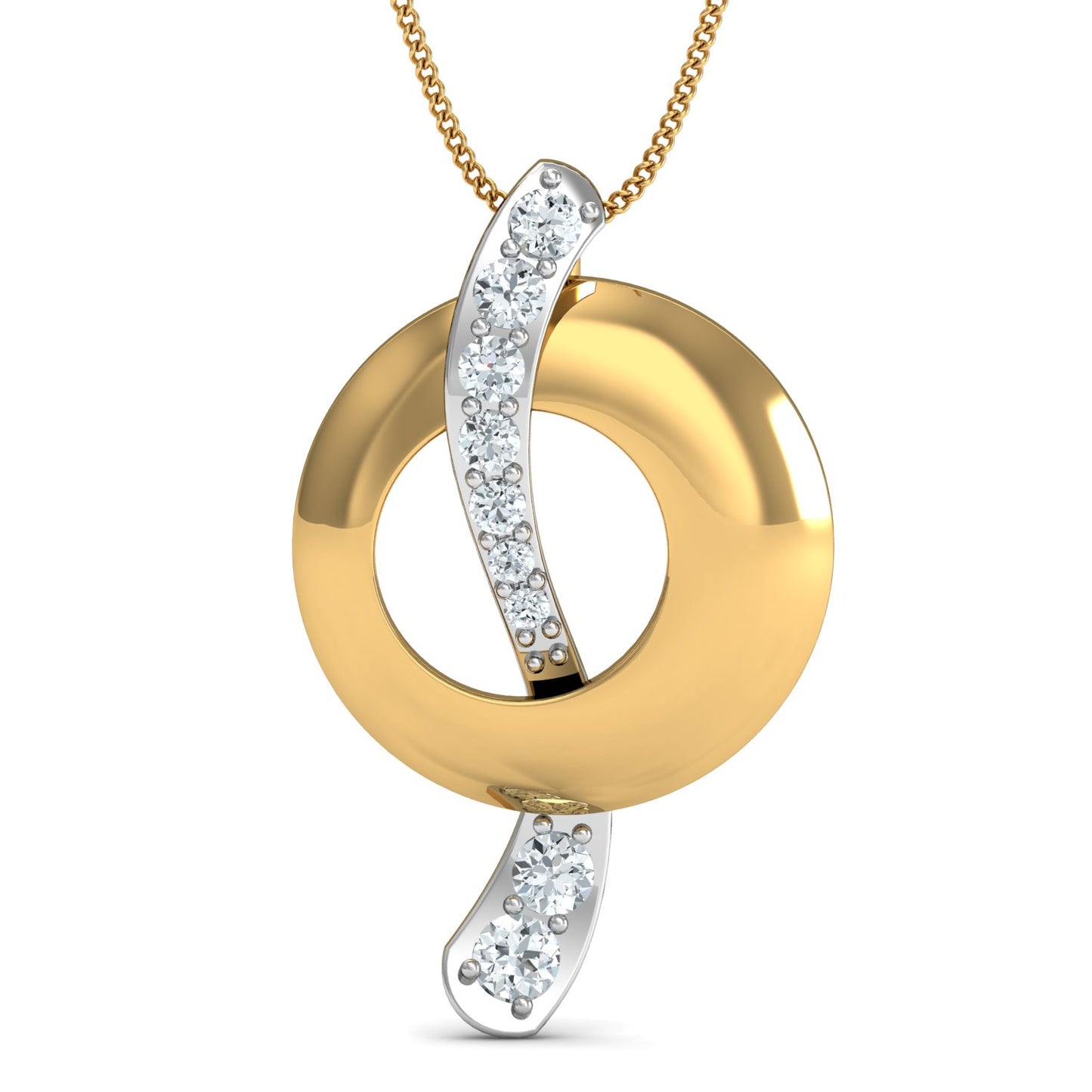 Diva circle pendant (Gold Plated 925 Sterling Silver)