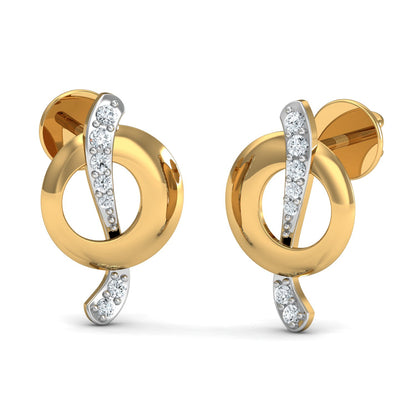 Majestic- Round shaped earrings (Gold Plated 925 Sterling Silver)