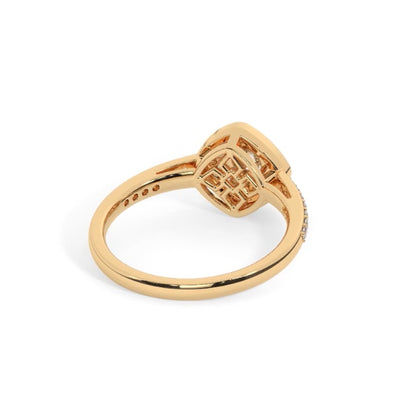 Halo Beaded Ring (Gold Plated 925 Sterling Silver)