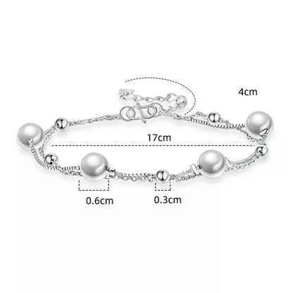 Freshwater Pearl Bracelet (Artificial Silver Plated)