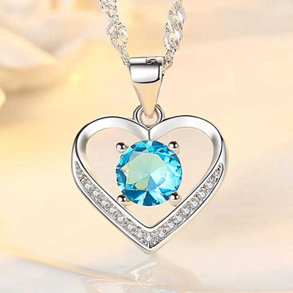 Heart Shaped Hollow Pendant (Artificial Silver Plated)