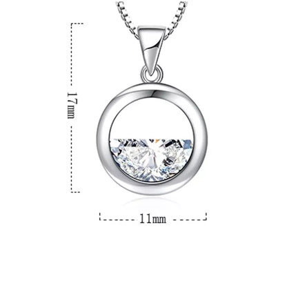 Round simple pendant (Artificial Silver Plated)