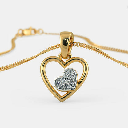 The Love struck Pendant (Gold Plated 925 Sterling Silver)