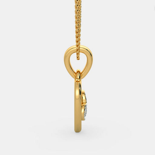 The Love struck Pendant (Gold Plated 925 Sterling Silver)