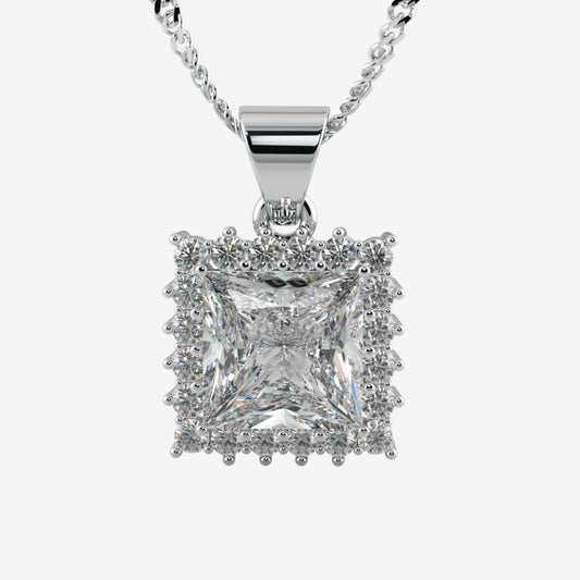 Elegant Zircon Embellished Necklace (925 Sterling Silver)