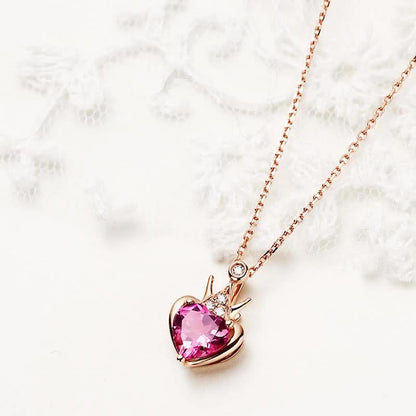 silver Korean necklace woman rose gold(Artificial Gold Plated)