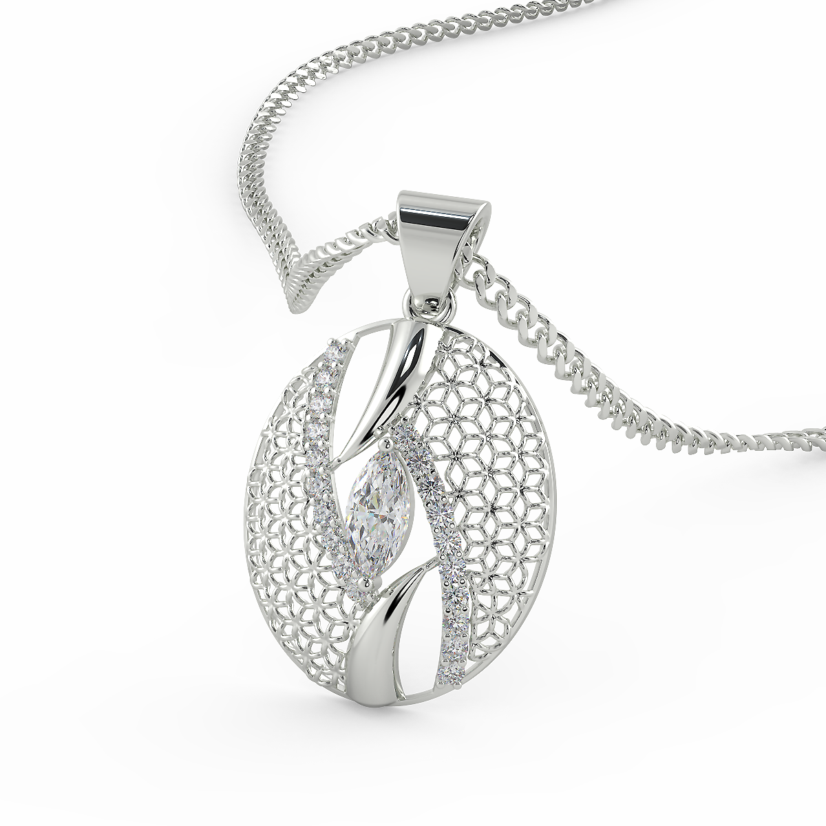The Orchid Pendant (925 Sterling Silver)
